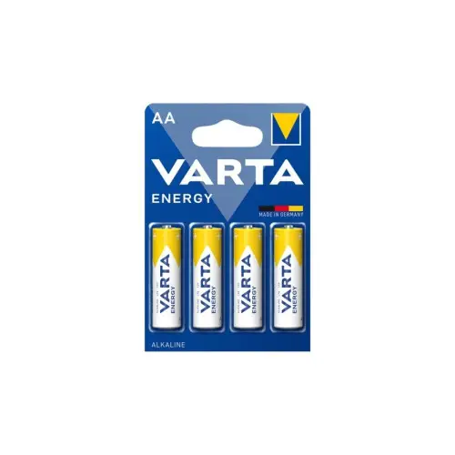Baterii Varta Energy AA (R6) alcaline 1.5V, set 4 bucati, cod 4106 Premium