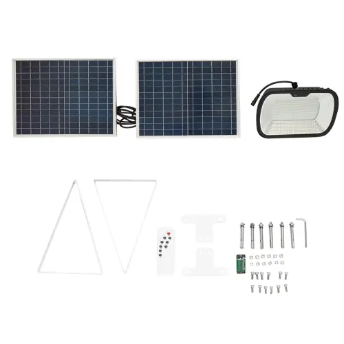 Vezi acum Lampă LED solară 63W (126x0,5W) cu panou 25W și baterie 7V/10Ah BK69236