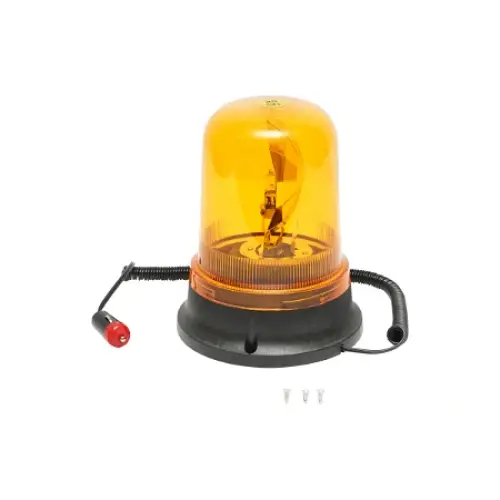 Girofar auto 12V cu bec halogen H1, prindere magnetică sau cu șuruburi Discount