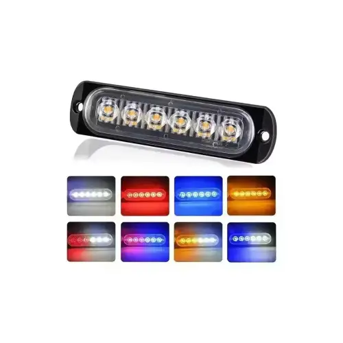 Lampă LED stroboscopică profesională 12–24V, 6 LED-uri, efecte multiple (PZ-106T) Noutate