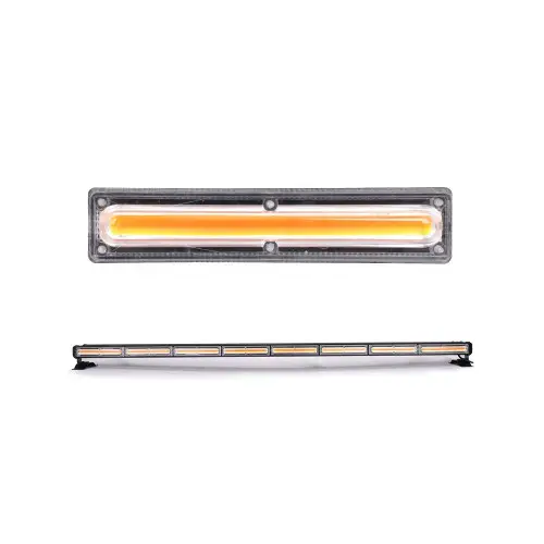 Rampă girofar LED COB portocalie 12/24V cu bază magnetică, 8 module (AS-COB-8-2S) Calitate înaltă