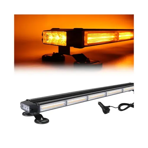Transport gratuit Rampă girofar LED COB portocalie 127 cm, 12/24V, bază magnetică (AS-COB-8-4S)