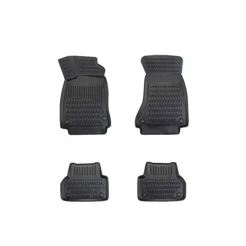 Livrare expres Set covorașe cauciuc tip tăviță pentru Audi A4 B9 (2015+) negru, 4 buc
