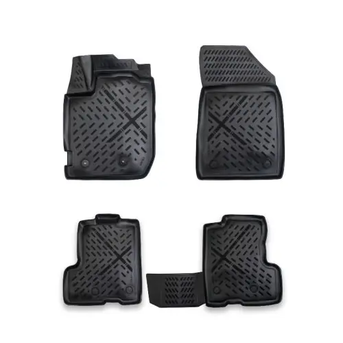 Set covorase cauciuc tip tavita pentru Dacia Duster II PH2 2021-2024, negru (A80-X163) Popular