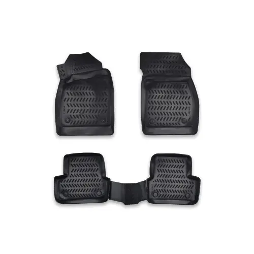 Set covoare cauciuc tip tavita pentru Opel Astra J (2010-2019), 4 piese, negru Reducere specială