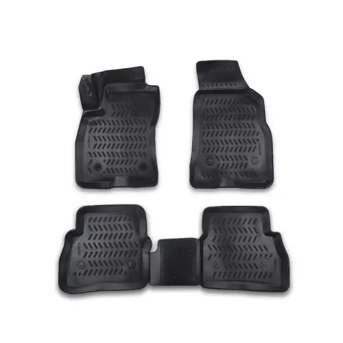 Set covorase cauciuc tip tavita pentru Opel Combo D (2012-2018), 4 piese, negru Livrare gratuită