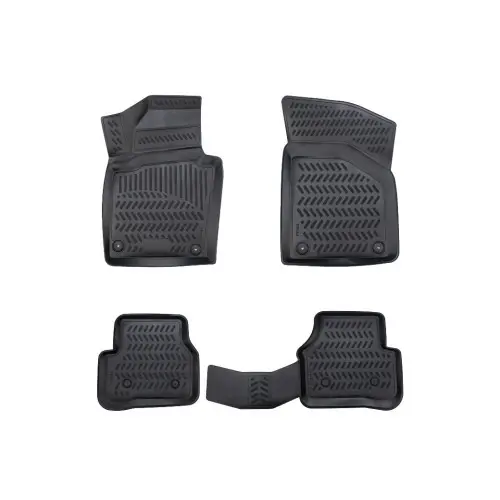 Reducere extra Covoare cauciuc tip tavita pentru Skoda Superb II (2009-2015), set 4 buc, negru
