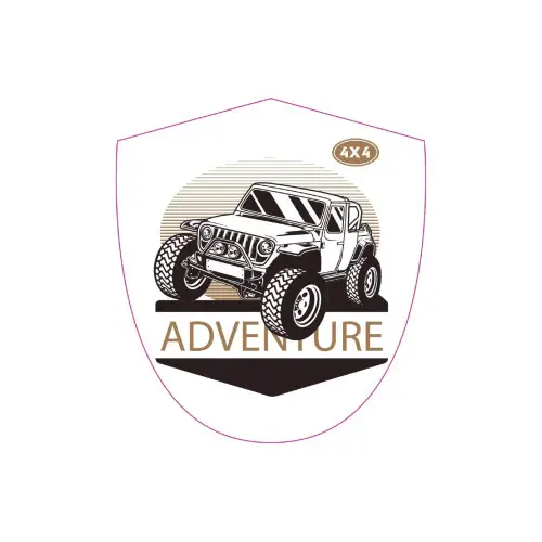 Expediere rapidă Abțibild auto Adventure 4x4 din vinil Oracal, 13 cm, TAG 006/T2