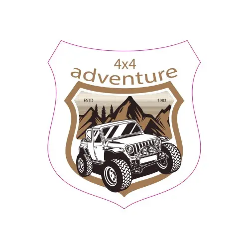 Abțibild auto Adventure 4x4 din ORACAL, 13 cm, TAG 007/T2 Livrare expres