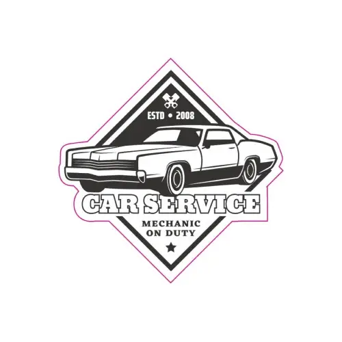 Abțibild auto „Retro Car Service” din ORACAL, 13 cm – TAG 011/T2 Cumpără online