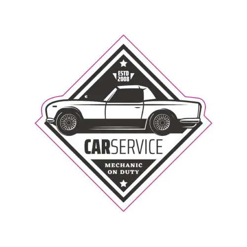 Ieftin Abțibild Retro Car Service din vinil ORACAL, 13 cm, Cod TAG 014/T2