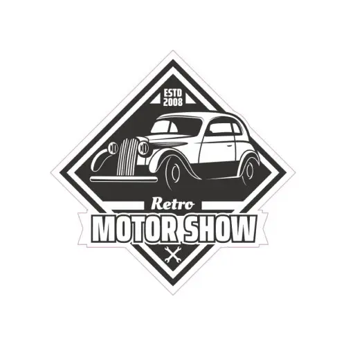 Abțibild Retro Motor Show 13 cm din ORACAL – TAG 018/T2, stil vintage Reducere