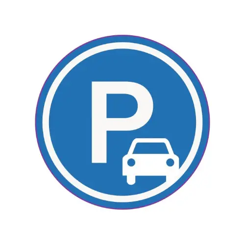 Abțibild indicator „Parcare” din autocolant ORACAL, 14 cm, Cod TAG 023/T2 Preț redus