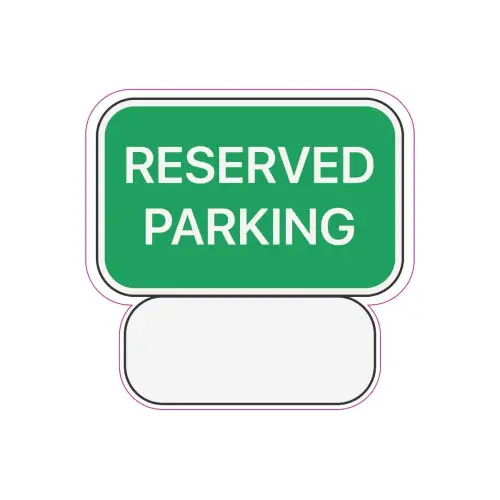 Plată sigură Autocolant „Reserved Parking” pentru loc rezervat, 13 cm, vinil Oracal