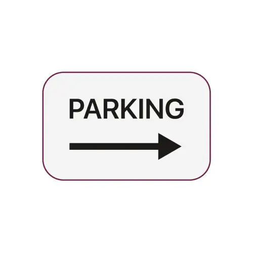Abțibild indicator parcare dreapta, autocolant Oracal 13 cm TAG 033/T2 Lichidare de stoc