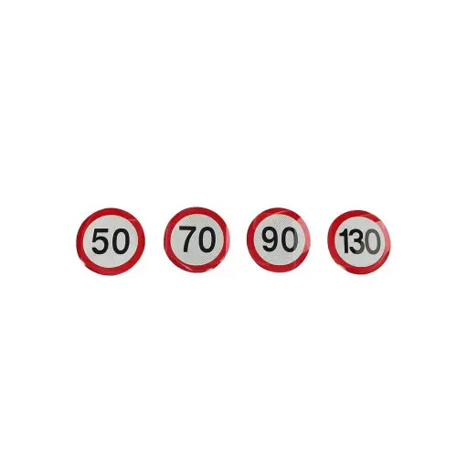 Set 4 autocolante reflectorizante limite viteză 50/70/90/130, 11,5 cm Lichidare de stoc