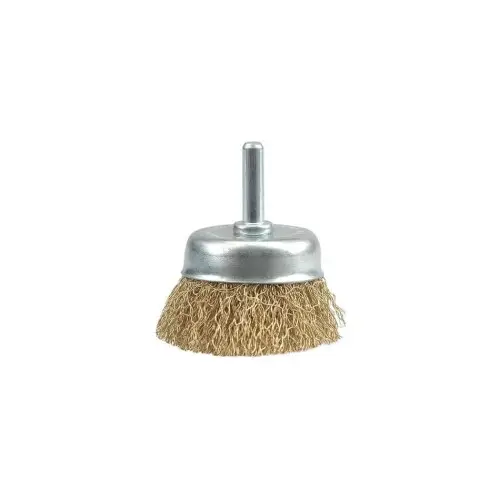 Expediere rapidă Perie cupă din sârmă oțel 75 mm cu tijă 6 mm pentru bormașină, curățare metal
