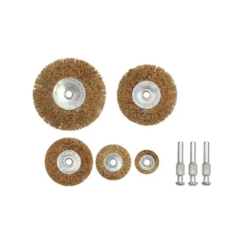 Set 5 perii circulare din sârmă de alamă pentru polizor, curățare metal (06990) Promoție