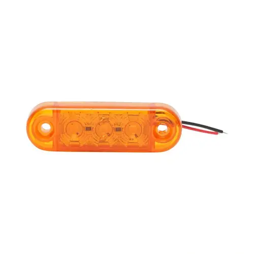 Lampă laterală LED galbenă 12–24V, 3 LED-uri, corp compact (BK69484) Reduceri