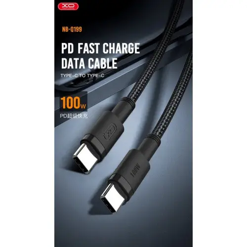 Cablu USB-C la USB-C 100W PD Quick Charge, transfer date, 1,5 m, negru Reduceri