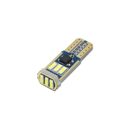 Ultima șansă Set 2 becuri auto LED T10/W5W 9xSMD 4014, 12V CANBUS, lumina alb rece (JSUN43)