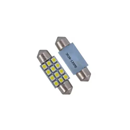 Bec auto LED sofit 11x39 mm 24V, 12 SMD alb 6000K (set) Chilipir