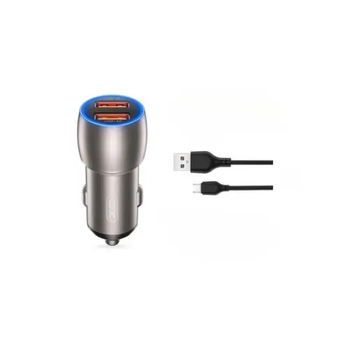 Ieftin Încărcător auto cu încărcare rapidă QC 3.0 36W, 2x USB, cu cablu Micro USB