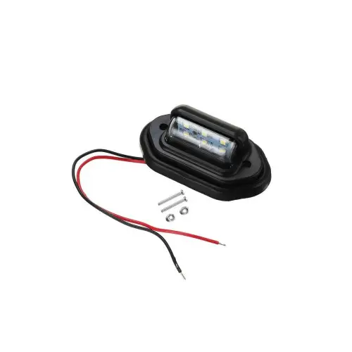 Ieftin Set 2 lămpi LED pentru număr, carcasă neagră, lumină alb rece 12V-24V