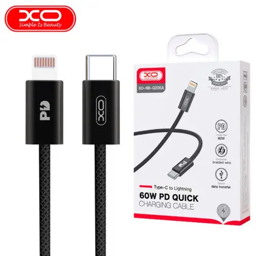 Cablu USB-C la Lightning 20W PD pentru iPhone, încărcare rapidă și transfer date, negru Ofertă