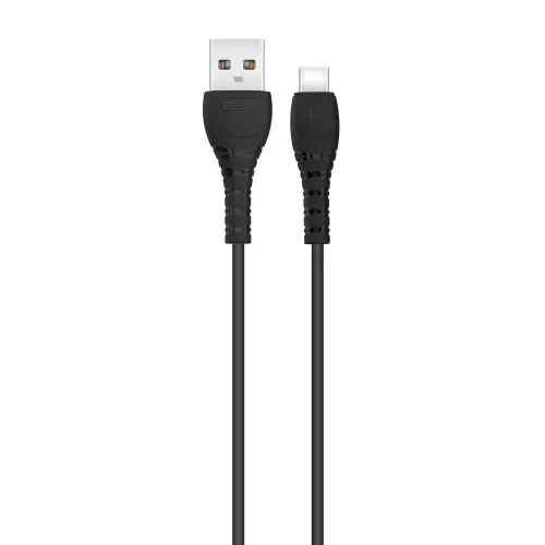 Cablu USB-A la USB-C 3A Quick Charge, transfer date, 1 m, negru (XO-NB-Q165-C) Premium