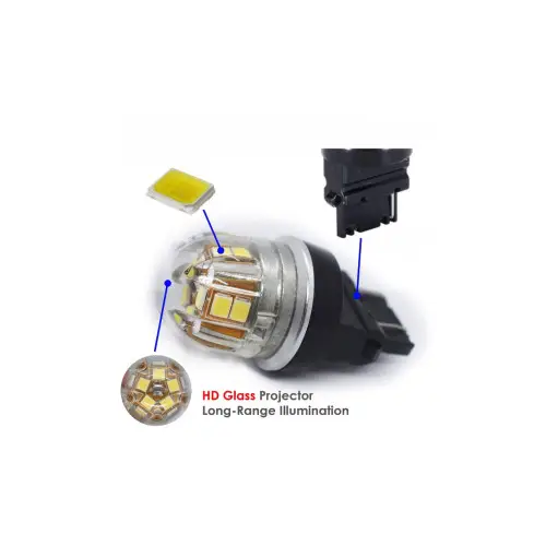Vezi acum Set 2x bec LED P27W 3156 Canbus 12V, 15 SMD 2835, alb 320 lm, nonpolar