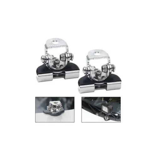 Transport gratuit Suporturi universale din inox pentru montare proiectoare LED pe capotă, KM-BK04