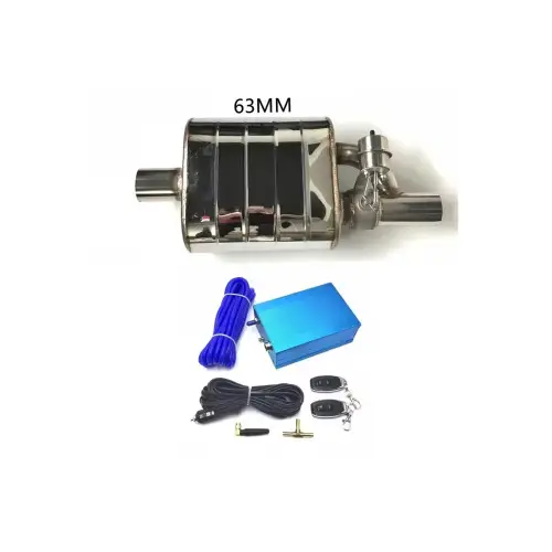 Tobă sport cut-off 63 mm din inox, cu clapetă și telecomandă FM01 Ofertă