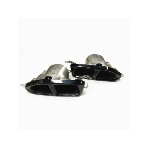 Ultima șansă Set ornamente toba BMW Seria 7 G11/G12 tip M 760i, inox 304 negru (2 buc)