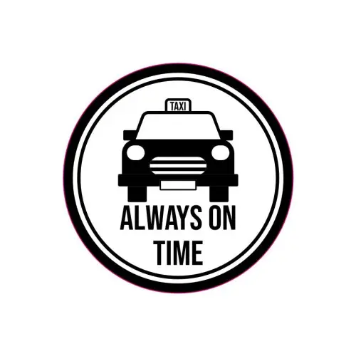 Abtibild auto „Always On Time” pentru masina, Oracal, 8,5 x 8,5 cm Preț promoțional