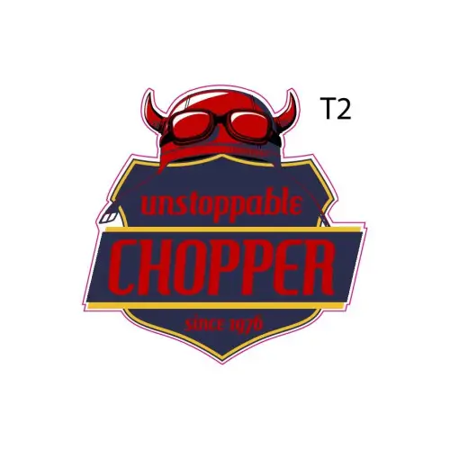 Abtibild Chopper „Unstoppable” din vinil ORACAL, 8 x 9,5 cm (TAG 073/T2) Reduceri