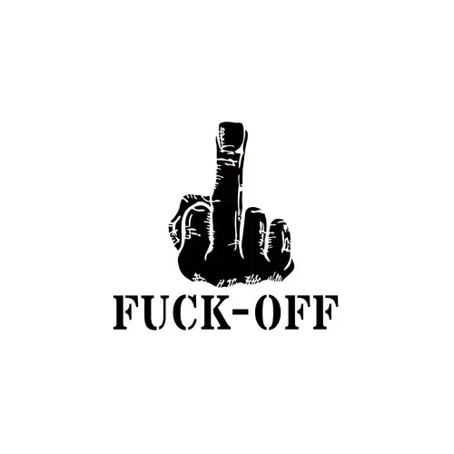 Abțibild auto decorativ Fuck-off, autocolant rezistent 10x12 cm (XL-10) Expediere rapidă