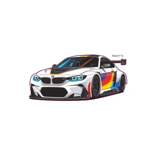 Abțibild mașină sport colorată din Oracal, 15 x 9,5 cm (TAG 077/T3) Mai ieftin