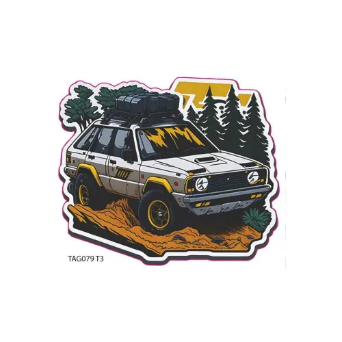 Abțibild decorativ „Mașină off-road” din vinil Oracal, 15 x 9,5 cm (TAG 079/T3) Doar azi