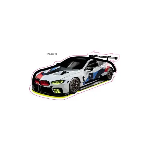 Abțibild auto Mașină de curse din Oracal, 15 x 9,5 cm – TAG 088/T3 Ofertă de sezon