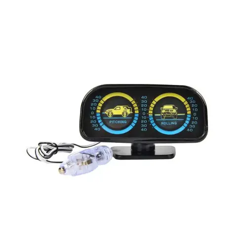 Cumpărături sigure Inclinometru auto dublu pentru panta si inclinare, afisaj clar, montaj autoadeziv