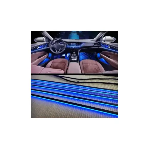 Set lumini ambientale LED RGB 21 piese, control Bluetooth, 12V pentru interior auto Ieftin