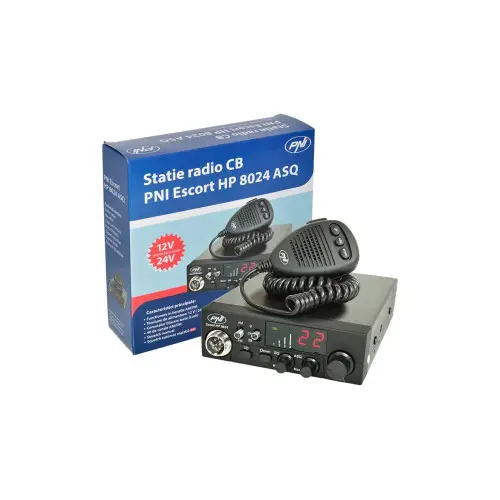 Preț promoțional Stație radio CB PNI Escort HP 8024 cu ASQ reglabil, 12/24V, 40 canale AM/FM