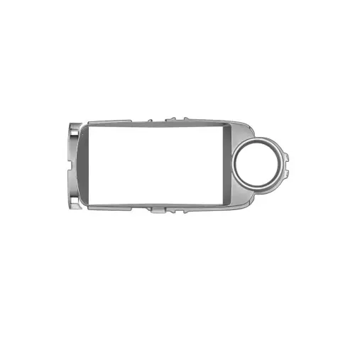Ramă adaptor navigație 9" cu cablaj pentru Toyota Yaris P13 (2011–2018), argintiu Preferatul clienților