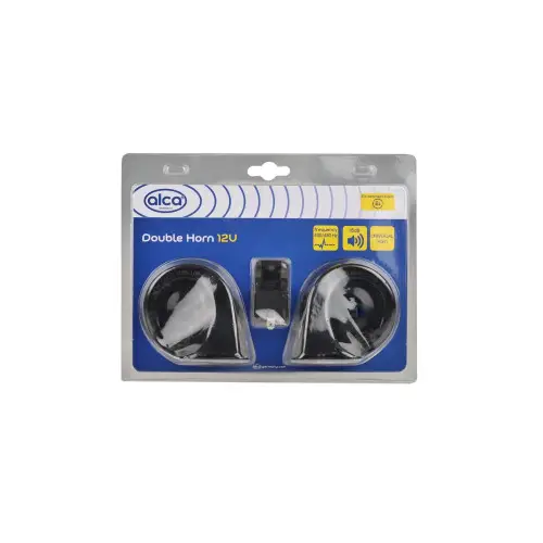 Plată securizată Set claxoane auto universale 12V Alca, tip dublu, cu releu – Cod 52905
