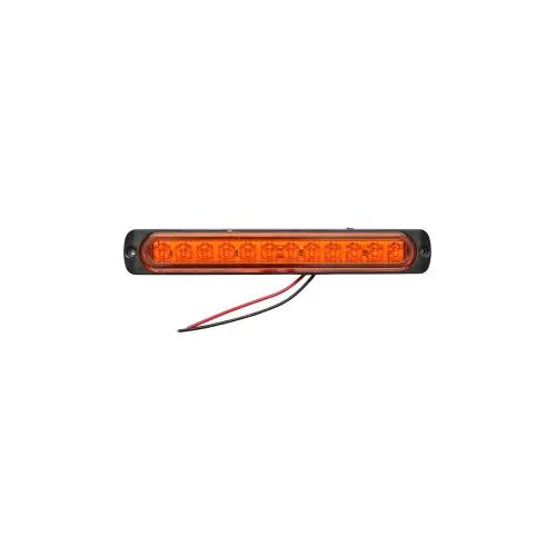 Lampă semnalizare dinamică LED portocalie 12–24V, 12 LED, 190×30 mm (FR-1379) Cumpărături sigure