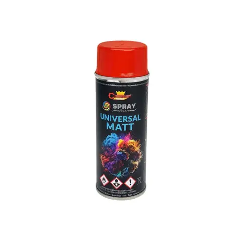Spray vopsea roșu mat RAL3000 Champion 400 ml, universal pentru metal și plastic Premium