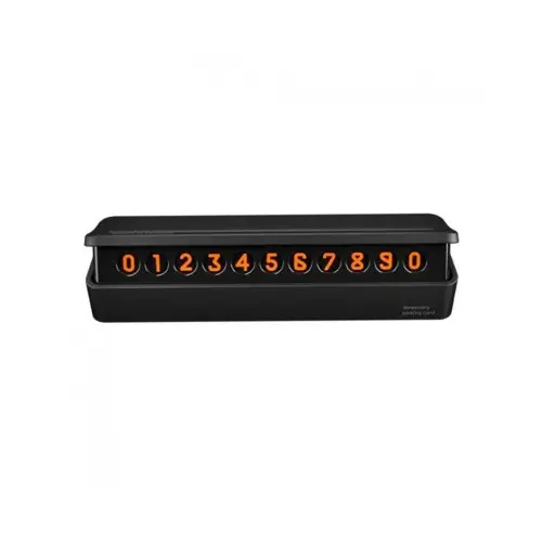 Suport număr telefon auto retractabil pentru bord, negru cu cifre portocalii Preț mic