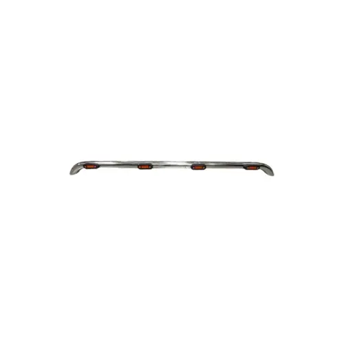 Bară inox pentru auto și camioane cu lampă LED portocalie integrată 12V-24V, 129 cm Retur ușor