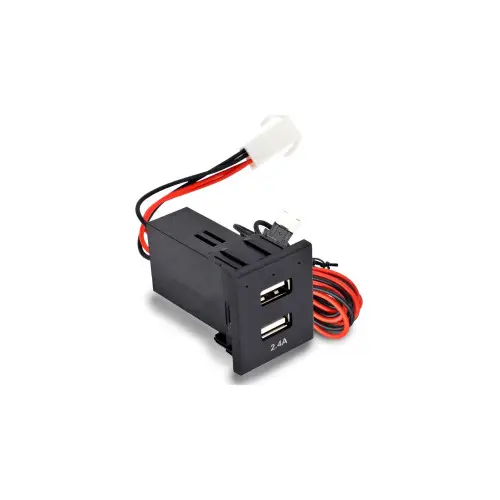 Retur gratuit Mufă USB dublă pentru bord, compatibilă Volkswagen Transporter T5 12V (STUH003R)
